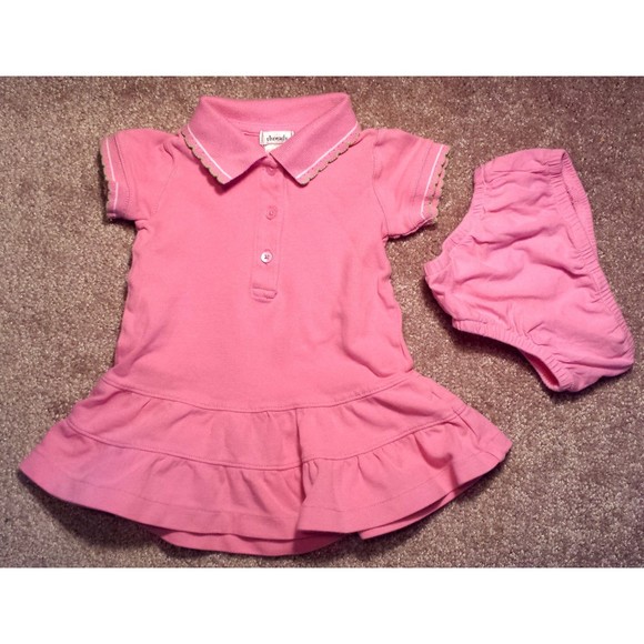 Girl's Size 0-3 M Months Two Piece Pink Pottery Barn Threads Dress & K Kids D - Picture 1 of 6